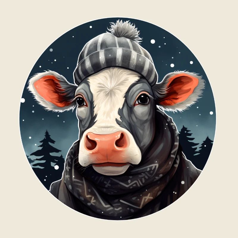 Vache en hiver