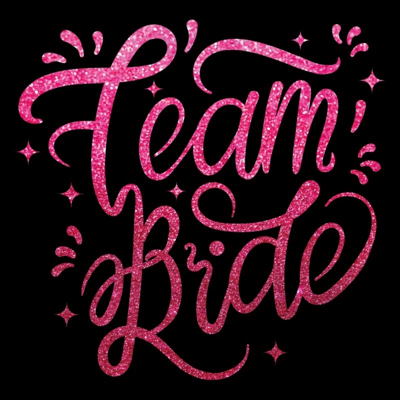Team Bride in Pink Glitter for your bachelor party