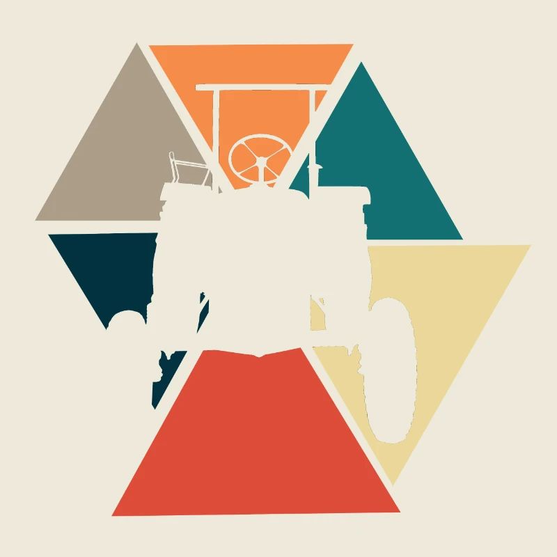 Vintage Retro Traktor Geschenkidee