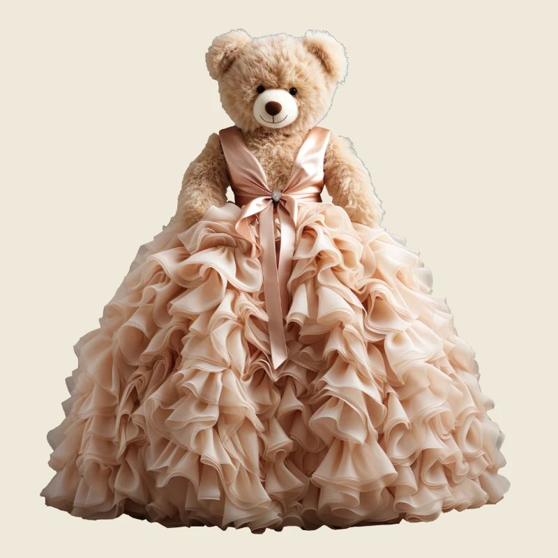 Ours en peluche en robe de mariée