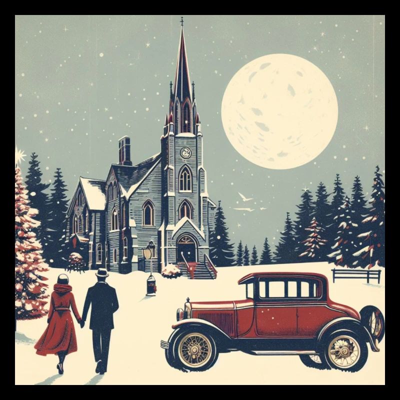 Église dans la forêt en hiver