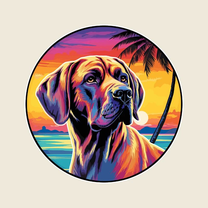 Spanischer Mastiff Hund Rasse Bunte Karikatur Waterco