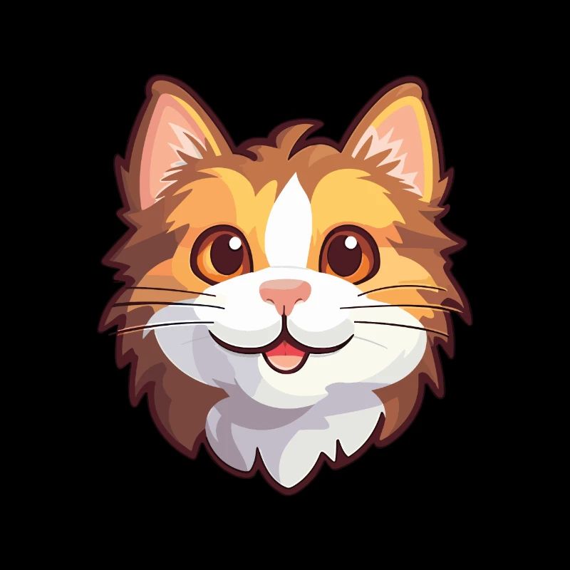 Kourile Bobtail chat dessin animé aquarelle Clipart
