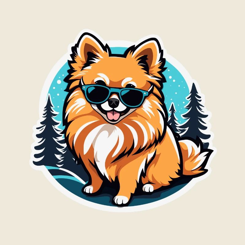 Pomeranian Christmas Drawing