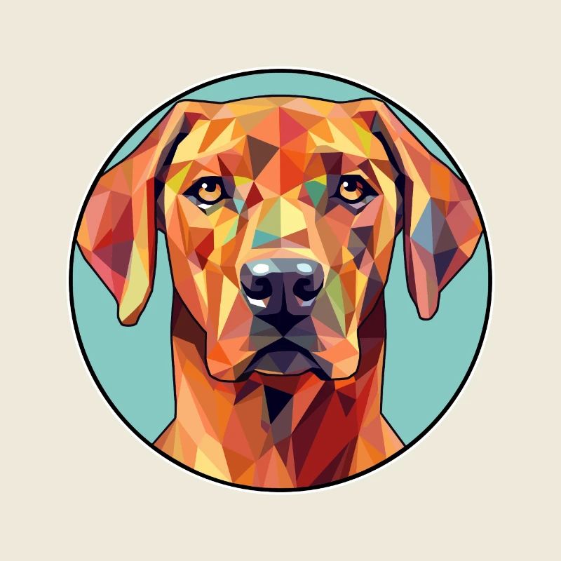 Rhodesian Ridgeback Hund Buntes Glas Buntes Auto