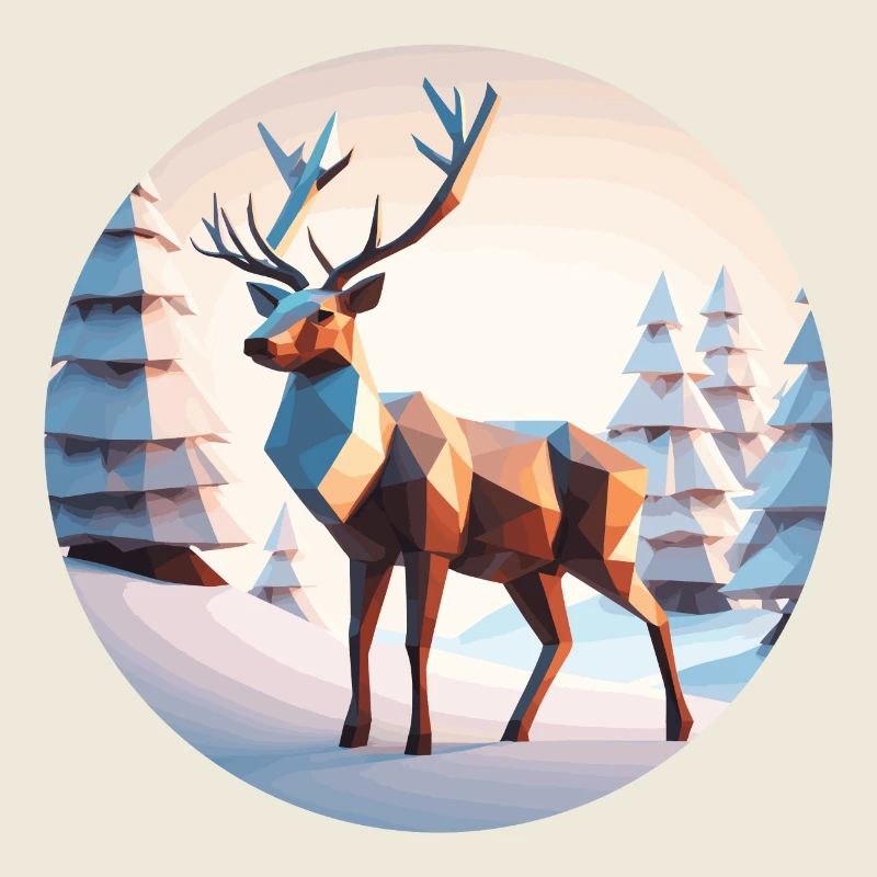 Rennes Low Poly Noël