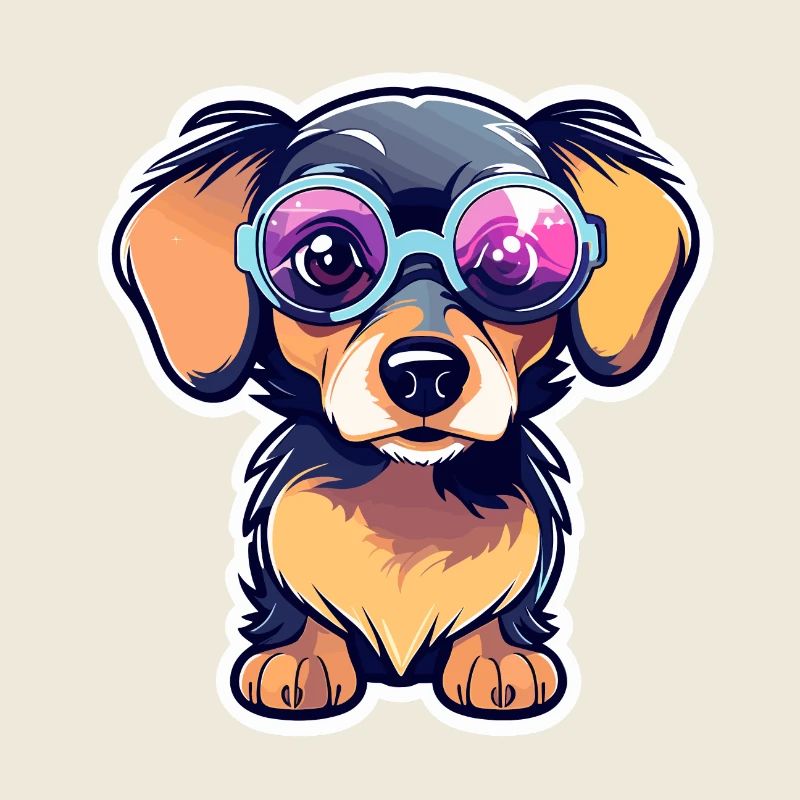 Illustration de chien teckel