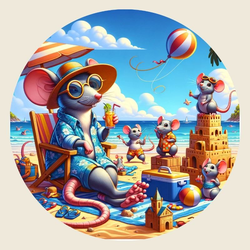 Rats sur la plage