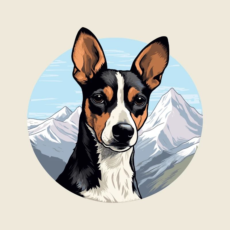 Decker Rat Terrier Dog Breed Cartoon Kawaii Waterc