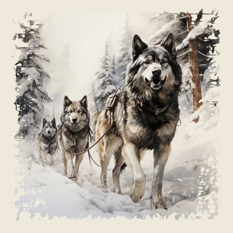 Sled dogs are very persistent