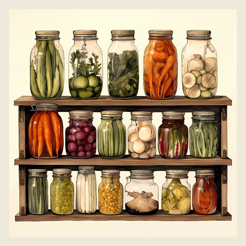 Herbstliches Einmachglasregal