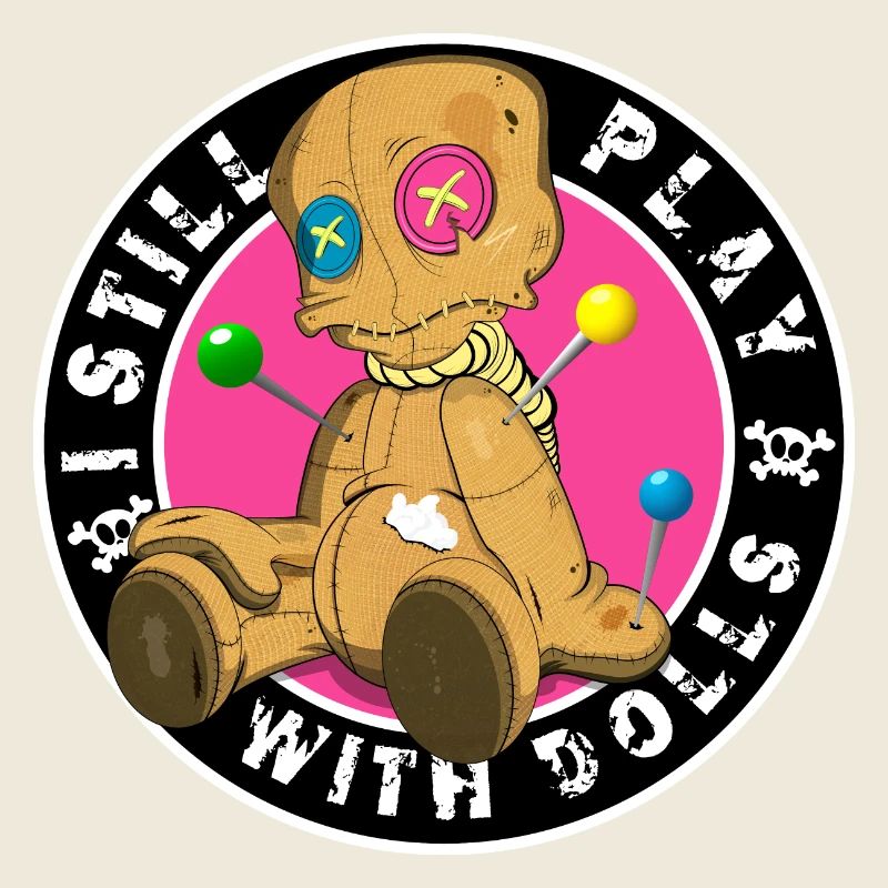 Je joue encore à la poupée! A la poupée vaudou!