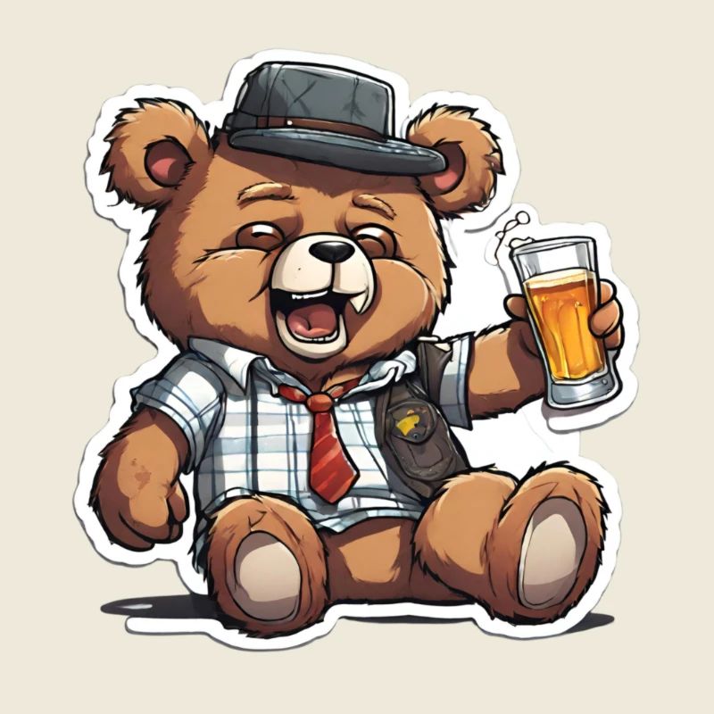 Feiernder Teddy mit Stil