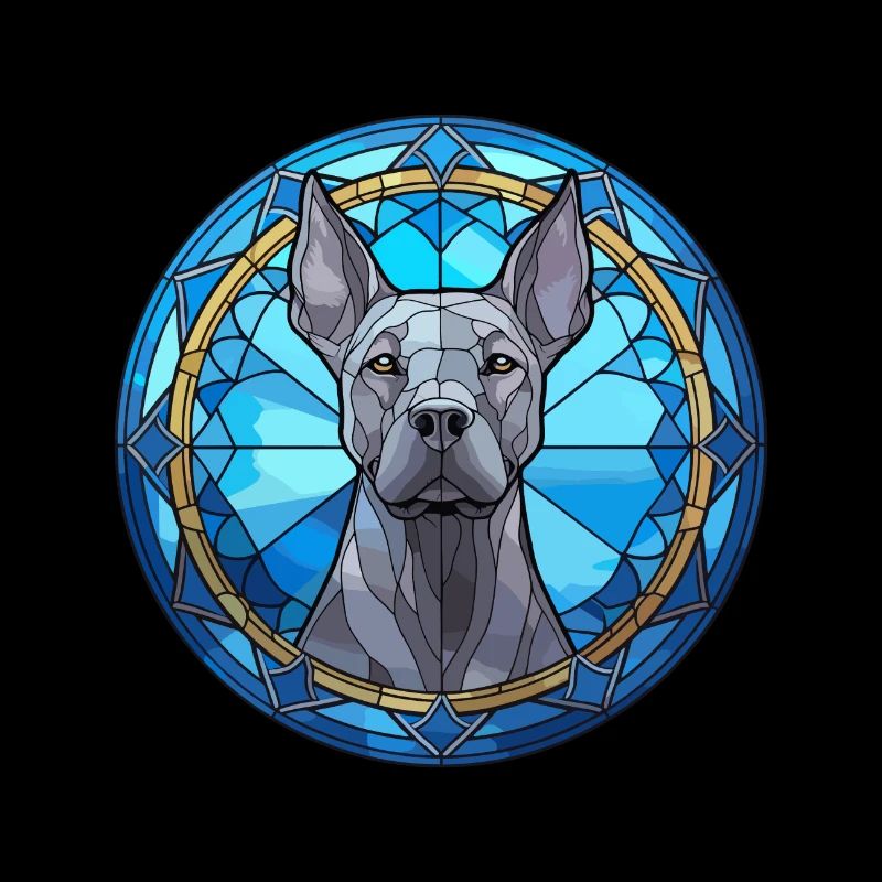 Bleu Thai Ridgeback chien race vitrail Colorf