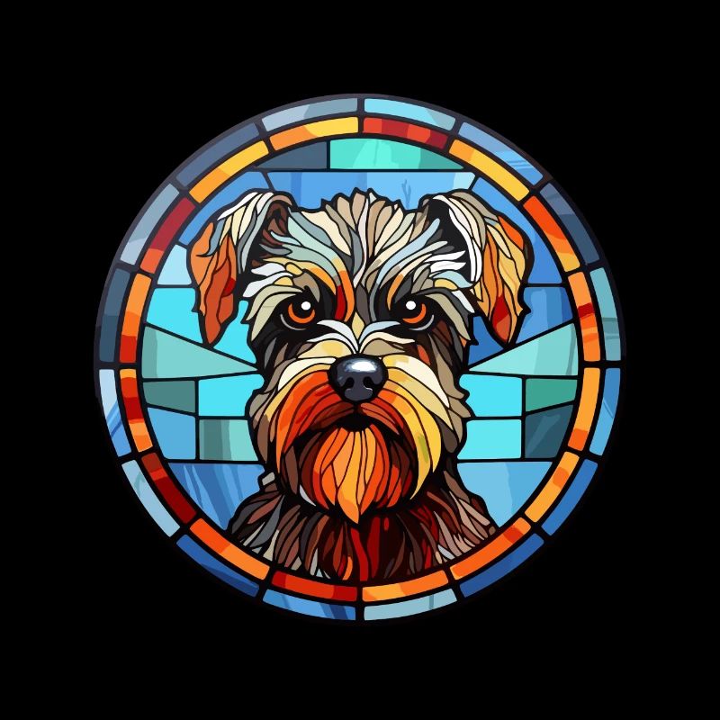 Brikett Griffon Vendeen Hunderasse Buntglas Co