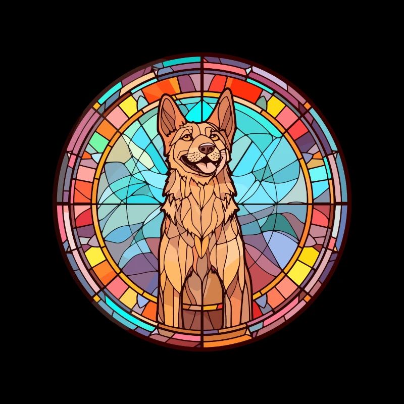 Tschechoslowakischer Wolfshund Hunderasse Stained Glass Co