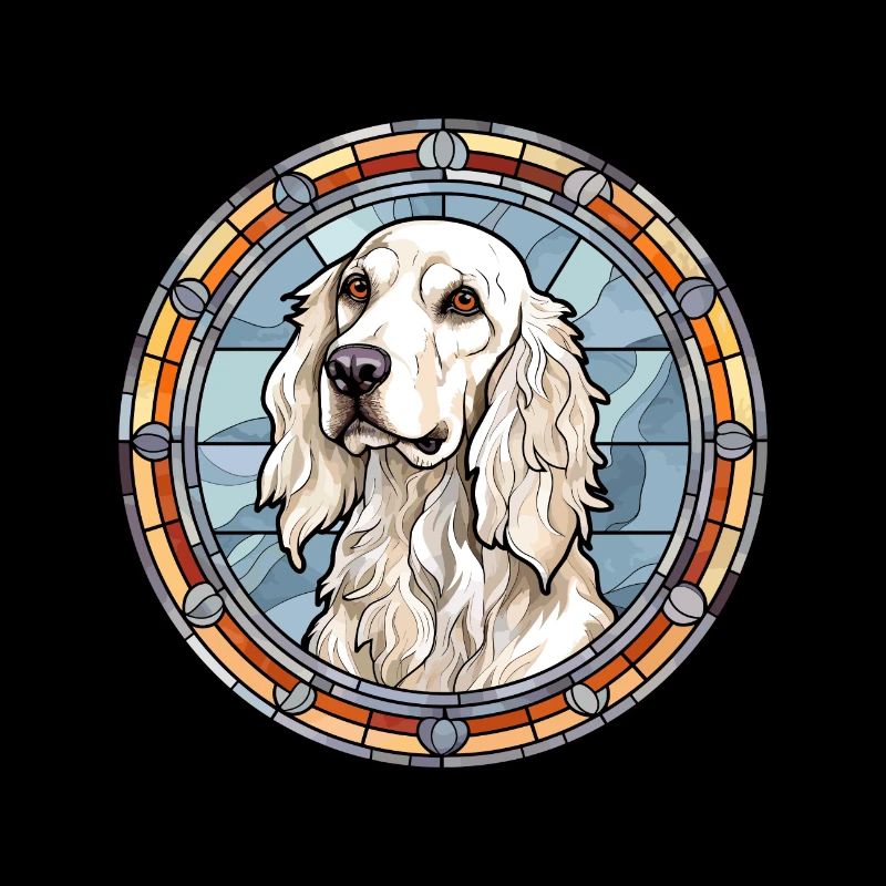 Englischer Setter Hund Rasse Buntes Glas Bunt Wa