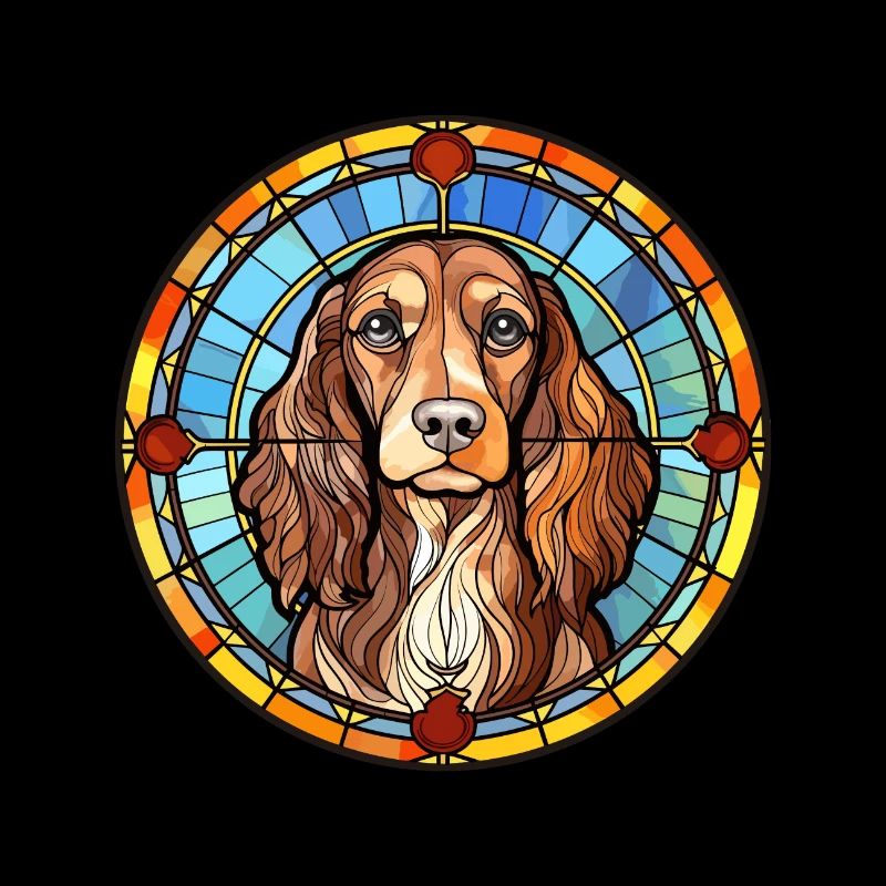 Pont Audemer Spaniel Hunderasse Buntglasfarbe