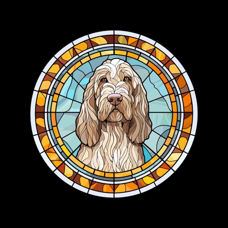 Spinone Italiano Hunderasse Buntglas Bunt