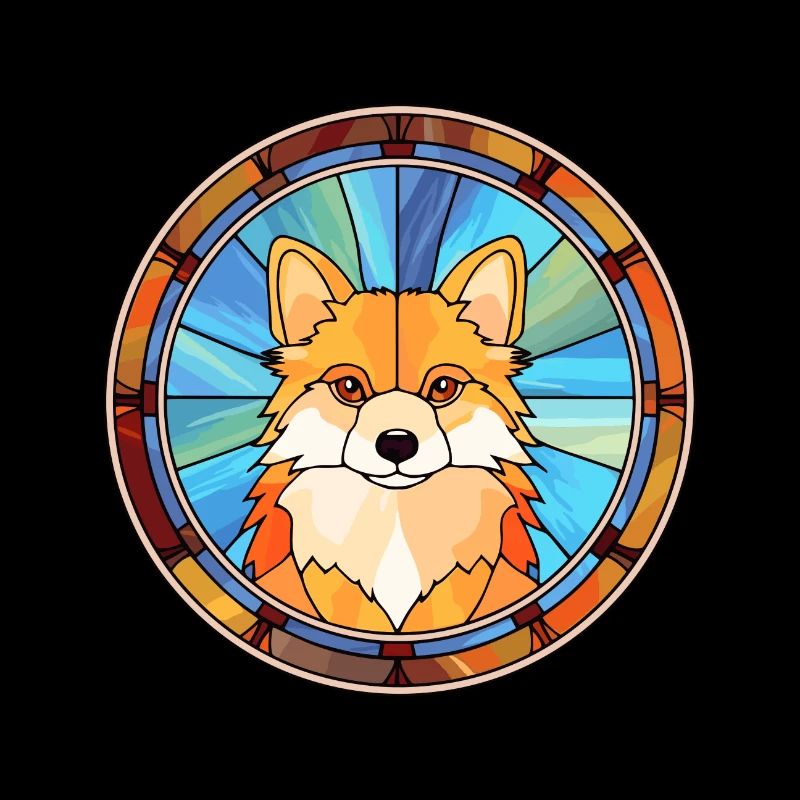 Spielzeug Deutscher Spitz Hunderasse Buntglas Bunt