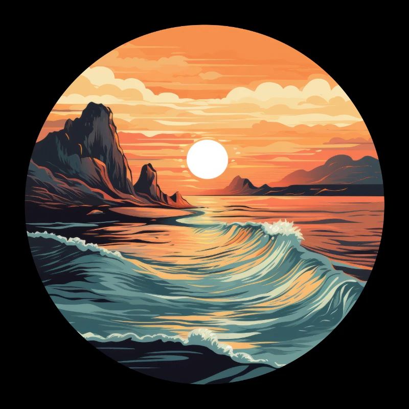 Coucher de soleil le matin