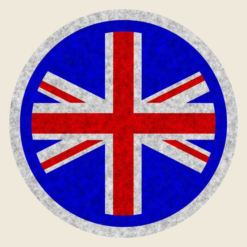 Drapeau de l’Union Jack du Royaume-Uni bleu Mod en détresse blanc