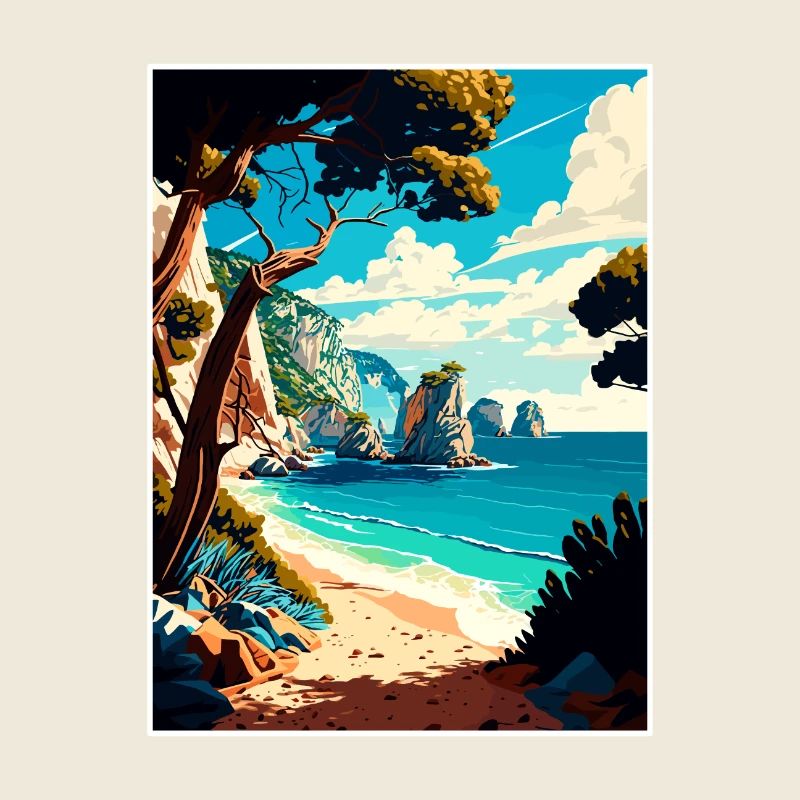 Zakynthos Grèce Décoration Grec Voyage Affiche
