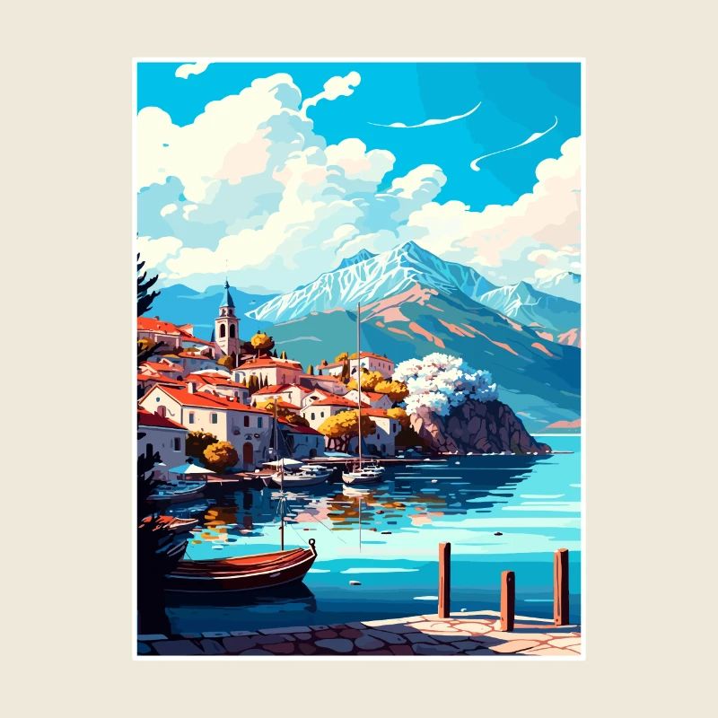 Datca Turquie Vintage Voyage Affiche WPA Souvenir