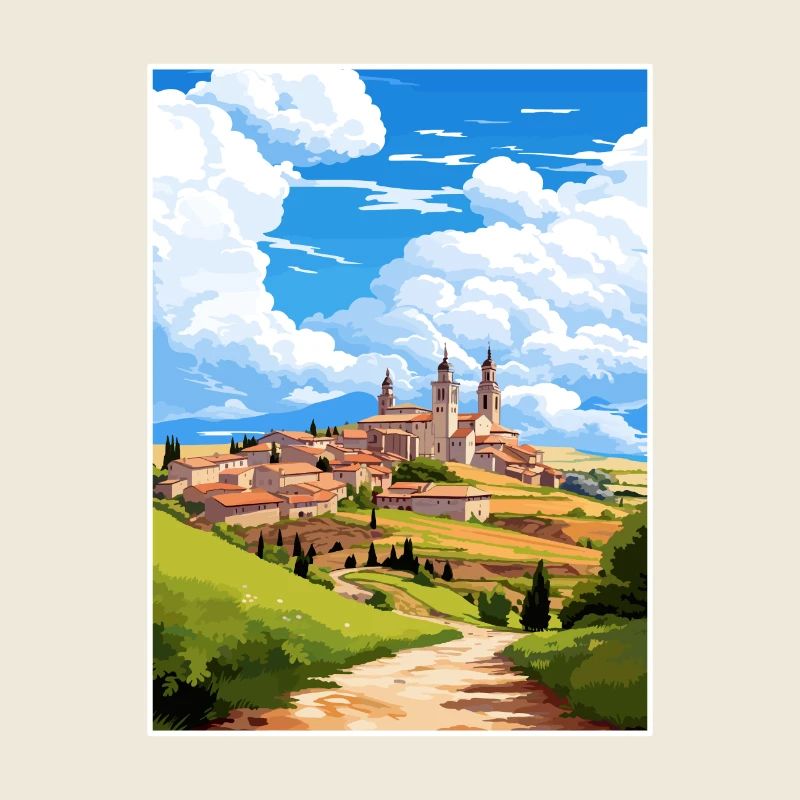 Castilla Y Leon Spanien Vintage Reiseposter WPA