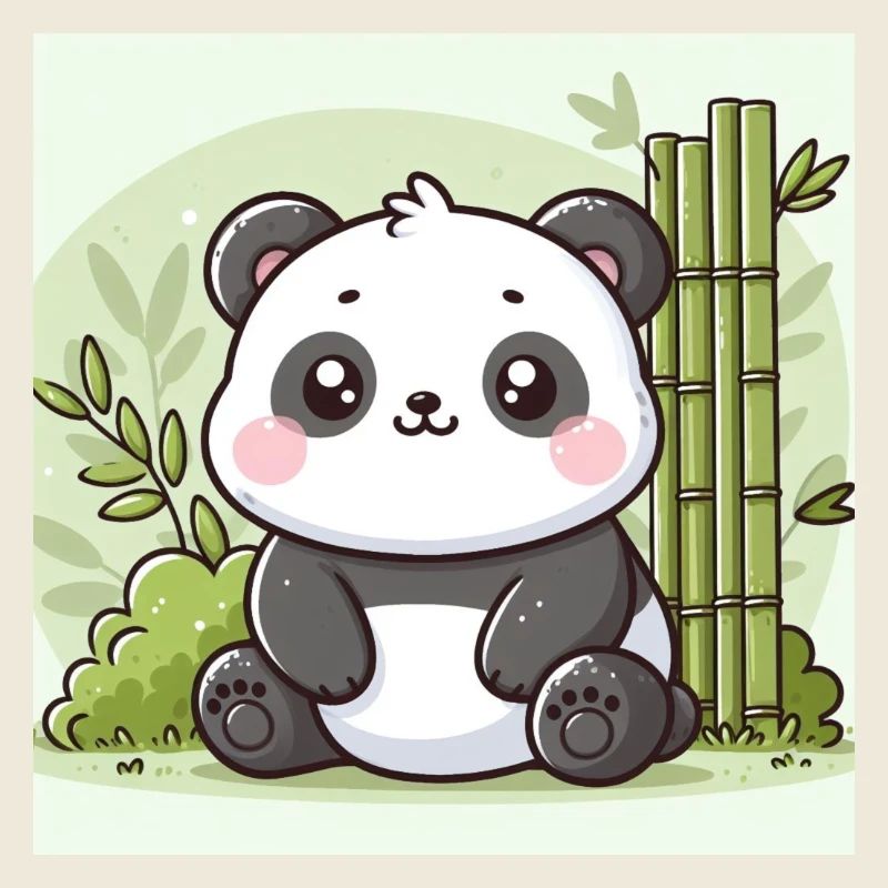 Chubby cute little panda