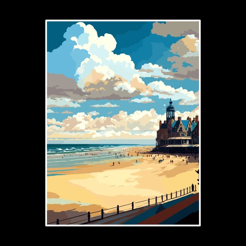 Scheveningen Beach Netherlands Travel Poster