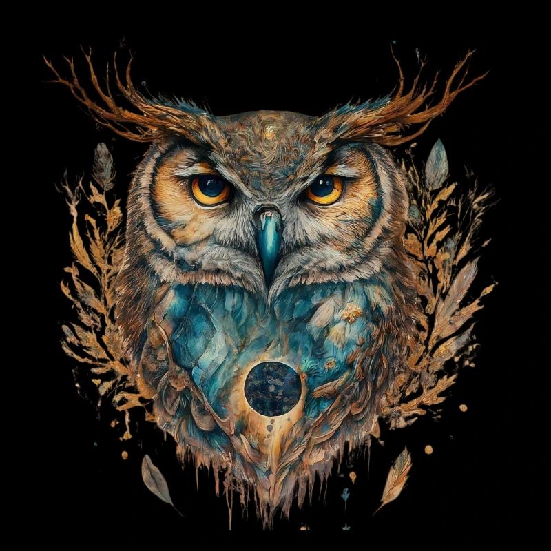 Magic owl shamanic power animal, intuition.