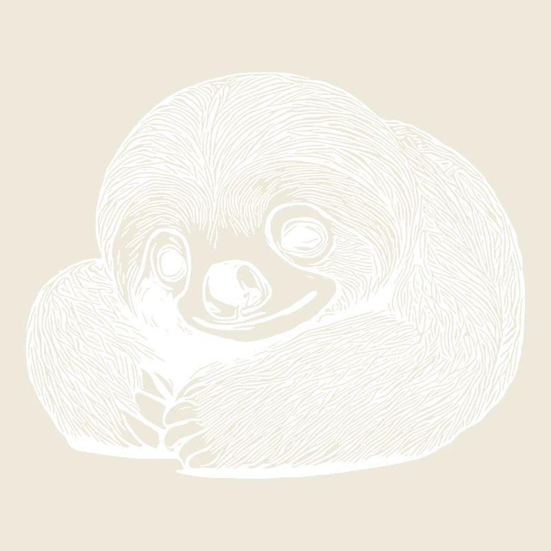 Exhausted tired cute sloth