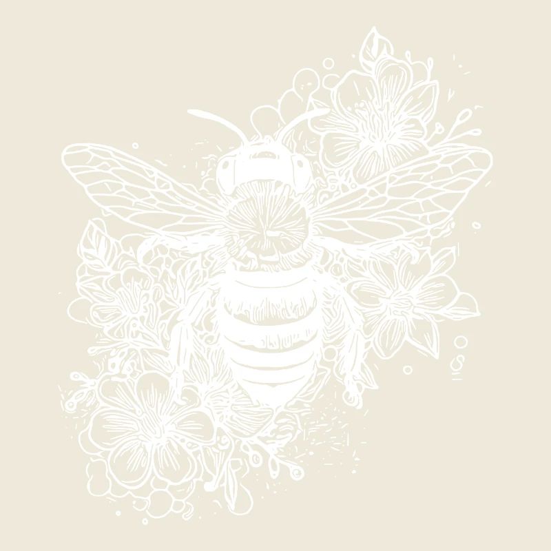 Mignonne petite abeille sur une fleur