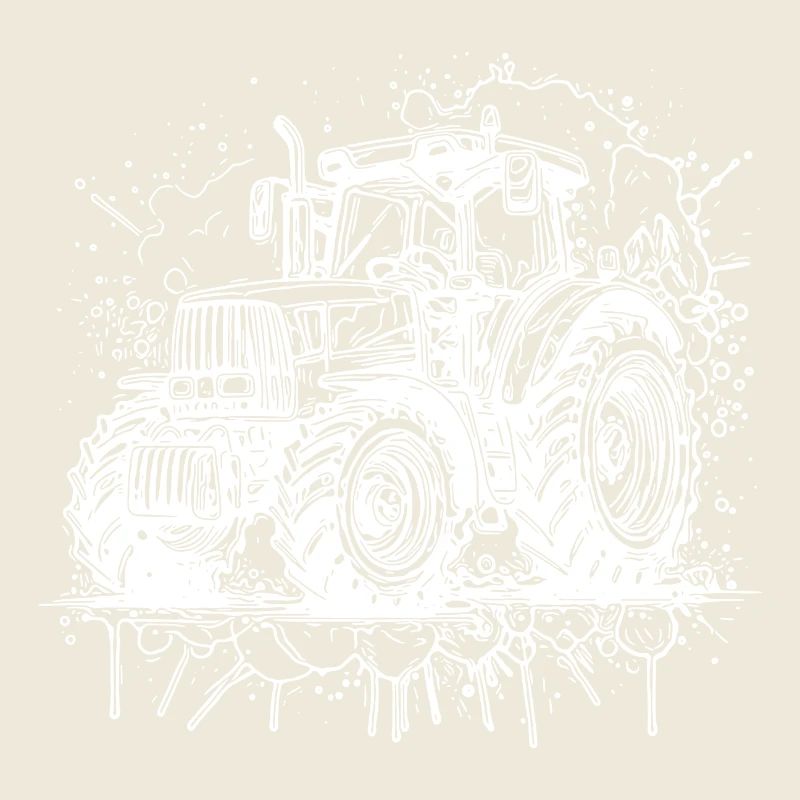 Traktor Splash Design mit Feld Schlepper Experten