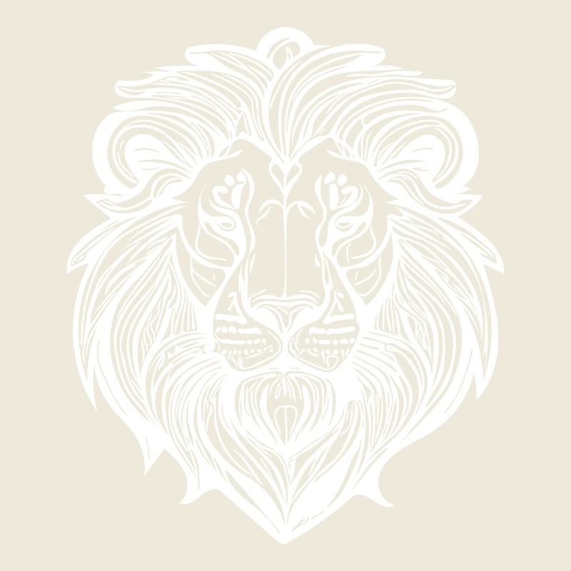 Mighty Lion Head Tattoo Style Mane