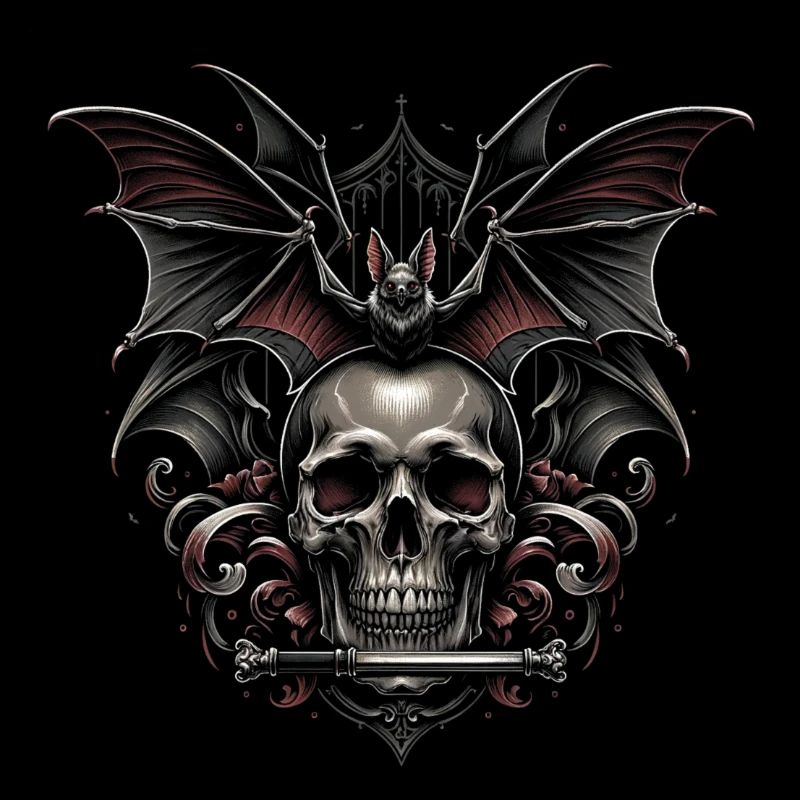 Cathedral Night: Skull and Bat