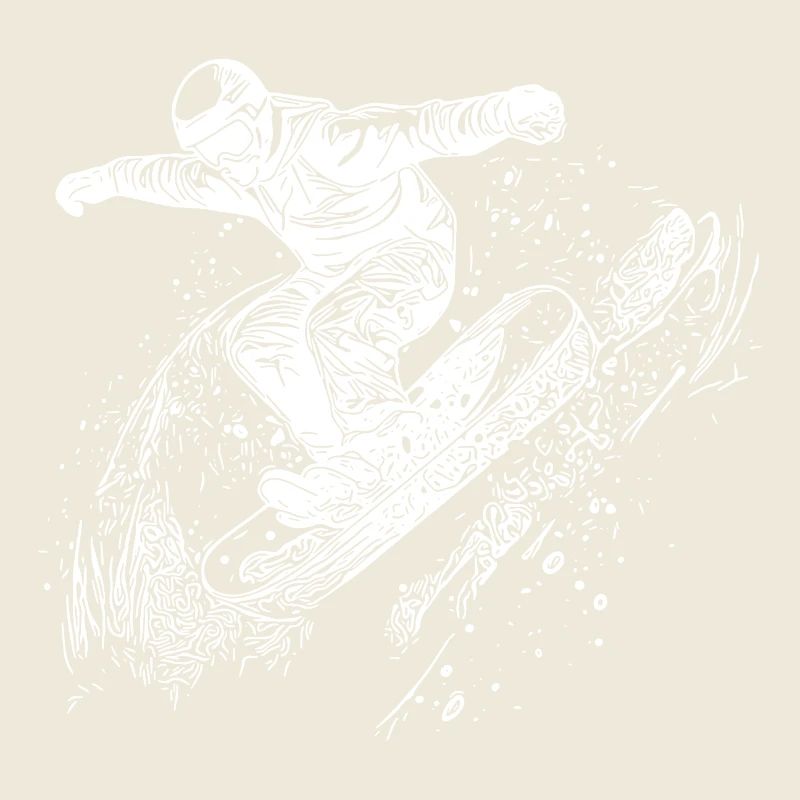 Deep Snow Snowboard Move Ride Jump Style