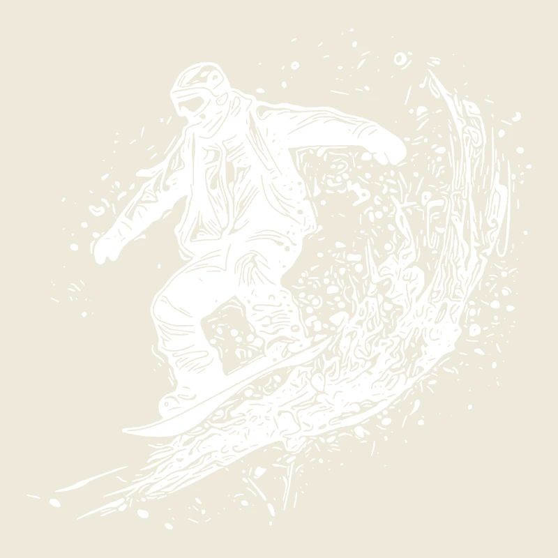 Snowboarding Ride Snowboard Deep Snow Style