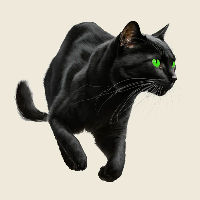 Schwarzer Panther , Schwarze Katze, Katzenbild