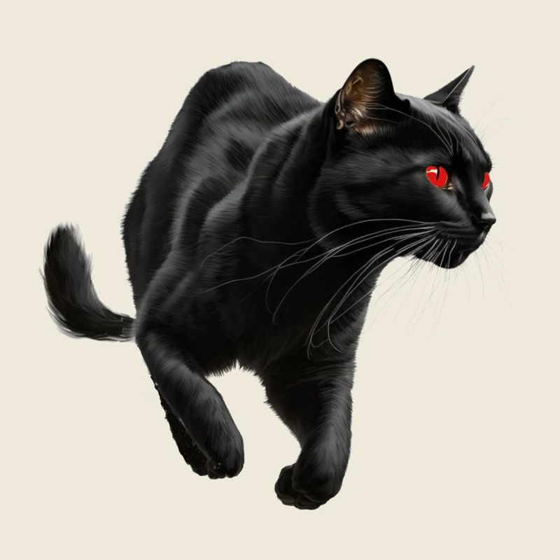 Schwarzer Panther , Schwarze Katze, Katzenbild