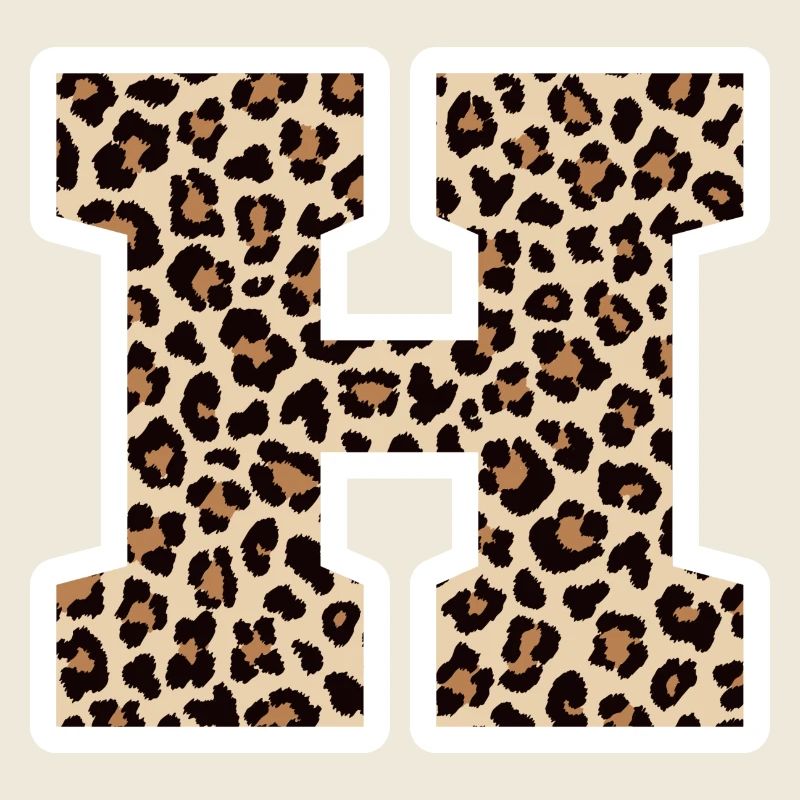 Buchstabe H Leopardenmuster - Geschenkidee zum Geburtstag
