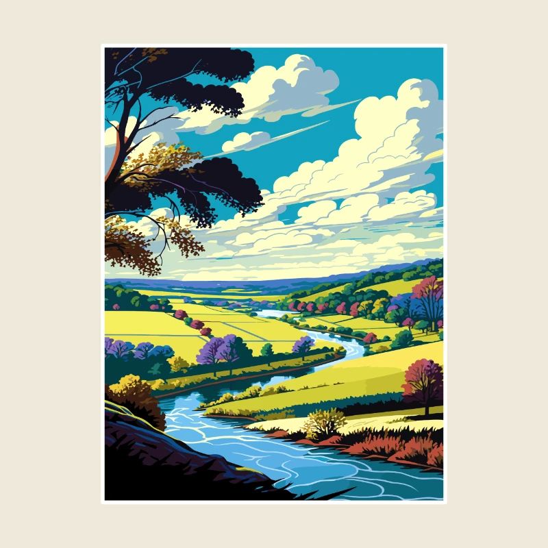 Brandywine Valley Pennsylvanie affiche de voyage
