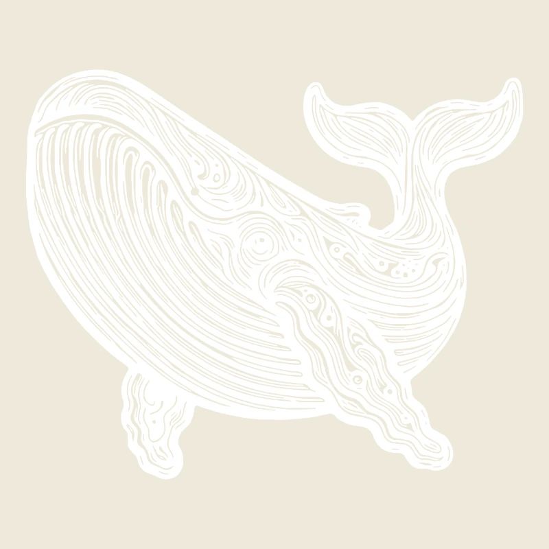 Grande baleine plongeuse Vintage créature de mer