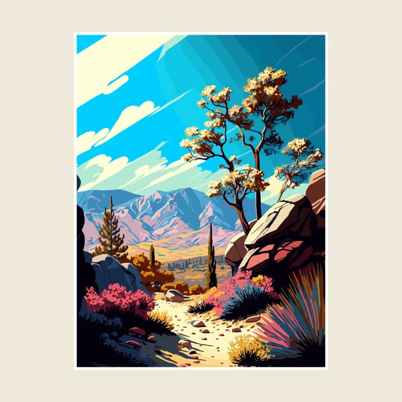 Affiche de voyage Vintage de la forêt nationale de Los Padres