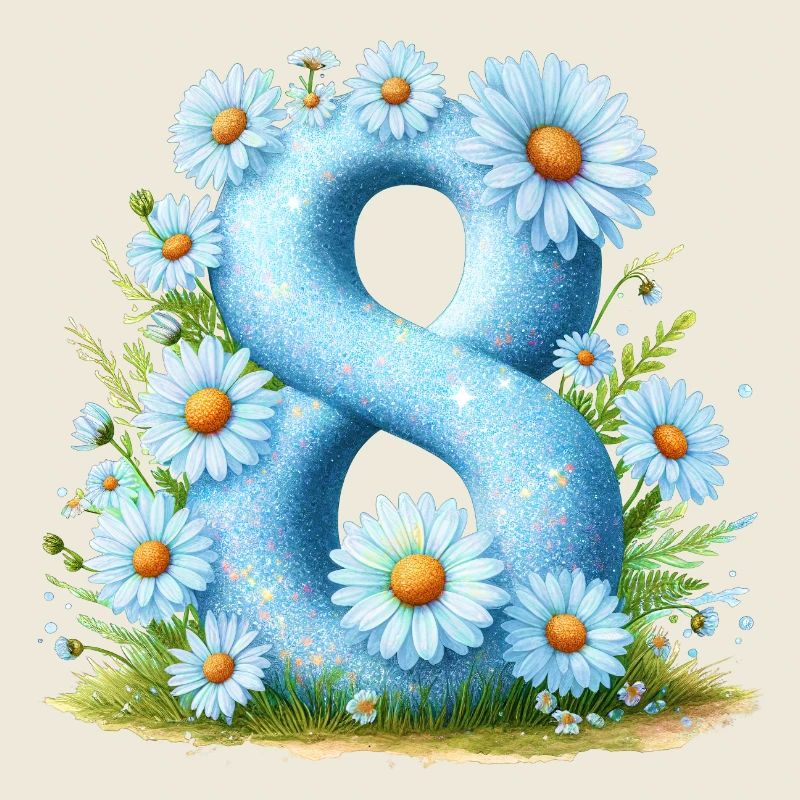 No. 8 eit digital background number vector sign tal