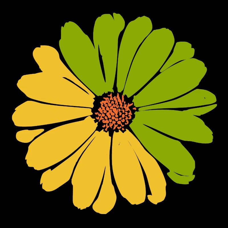 Fleur jaune vert jaune vert fleur