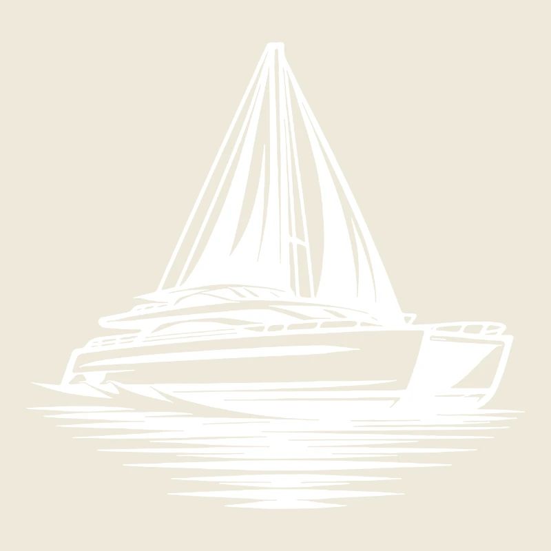 Chic Double Coque Voilier Catamaran Marin