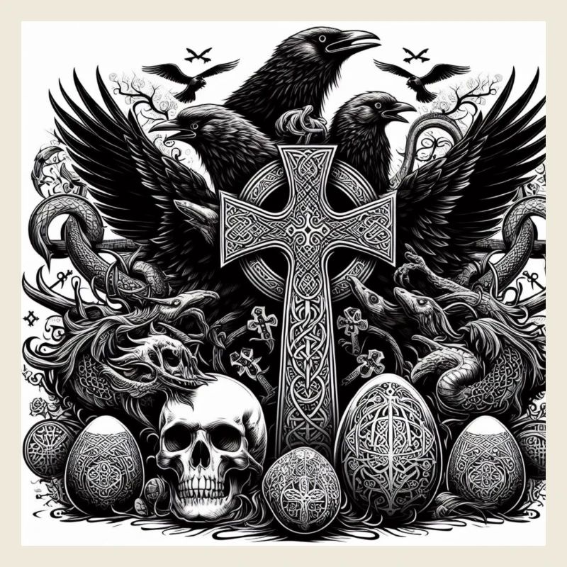 Gothic Easter themed art