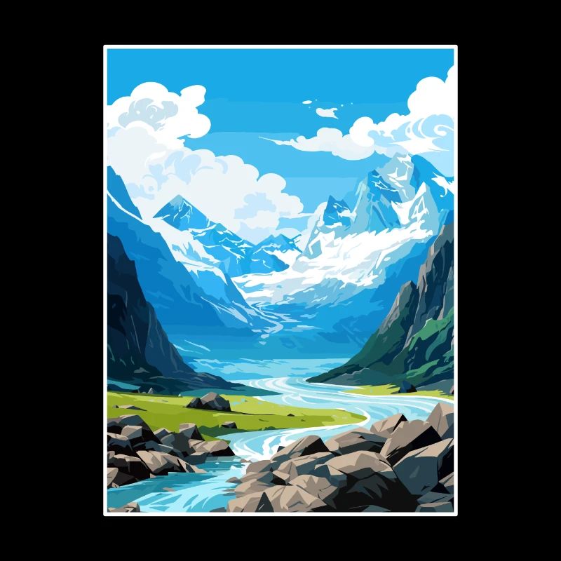 Franz Josef Gletscher Neuseeland Reiseposter